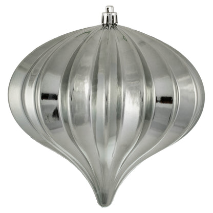 5.7" Shiny Onion Ornament - Pewter - UV Treated - Set of 3 Pewter — view 1