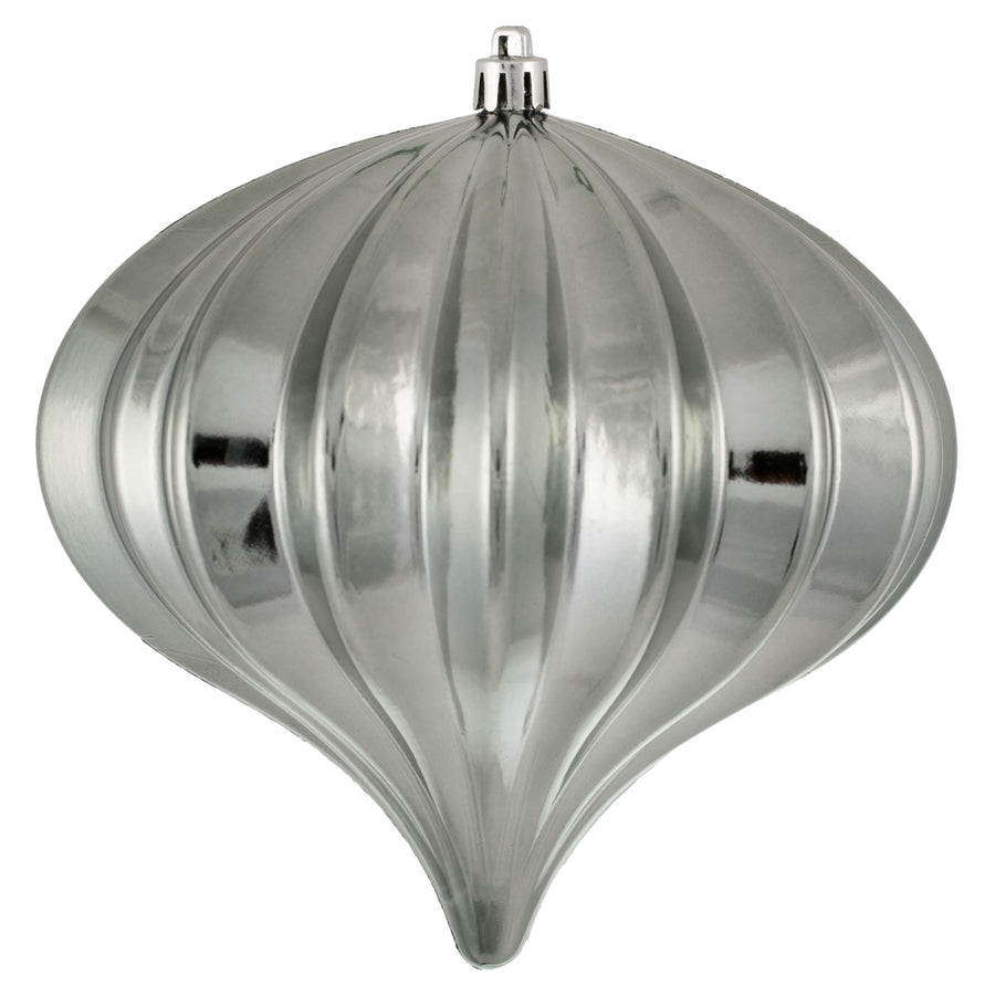 5.7" Shiny Onion Ornament - Pewter - UV Treated - Set of 3 Pewter