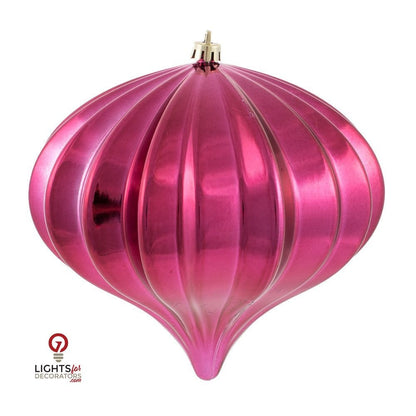 5.7" Shiny Onion  Ornament Drilled  - Single