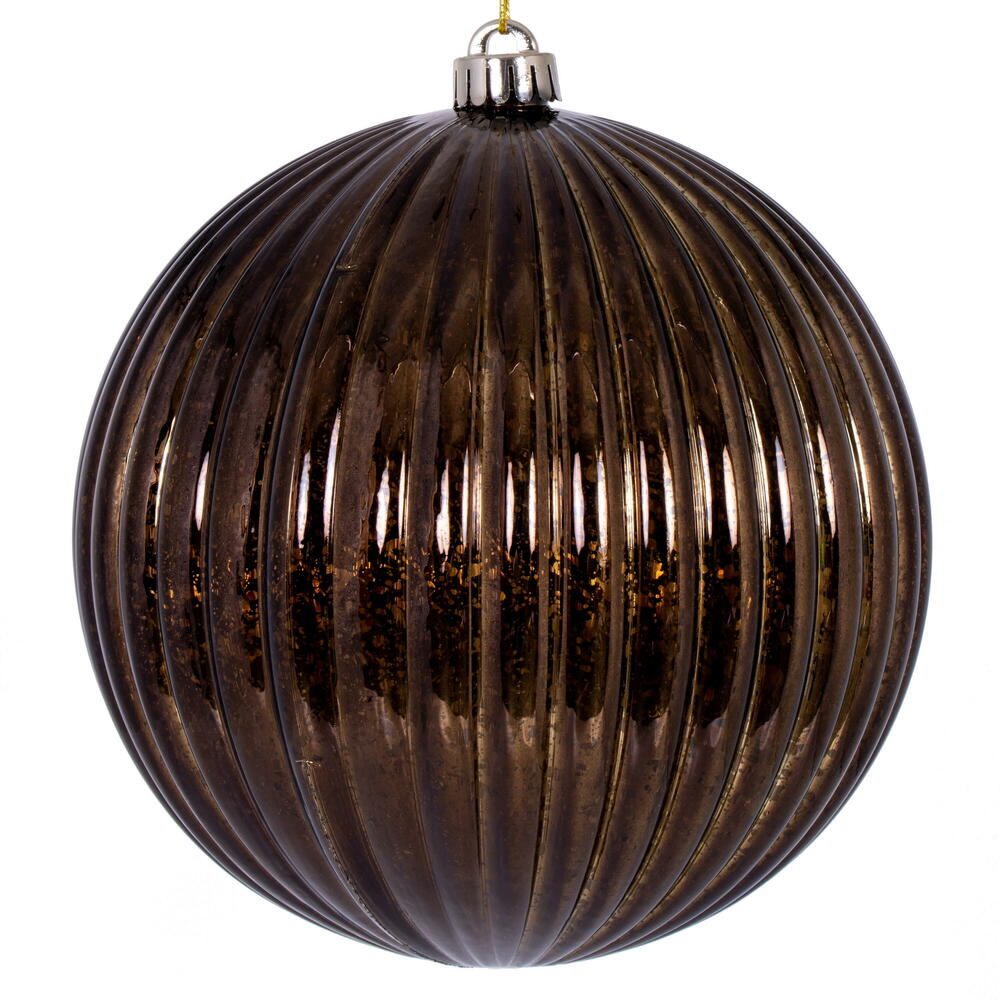 4" Mercury Lined Ball Ornament - Chocolate Chocolate — view 1