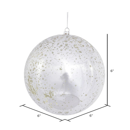 4" Shiny Mercury Ball Ornament - Silver - Set of 4 Silver — view 2
