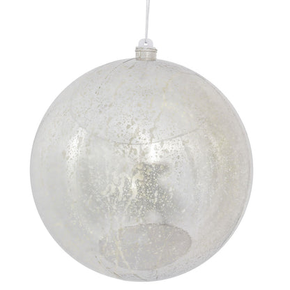 4" Shiny Mercury Ball Ornament - Silver Silver — view 1