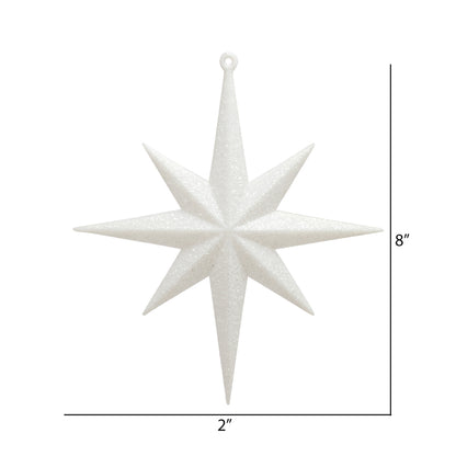 4" Glitter Bethlehem Star Ornament - White - Set of 4 White — view 2