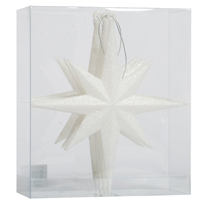 4" Glitter Bethlehem Star Ornament - White - Set of 4 White — view 3