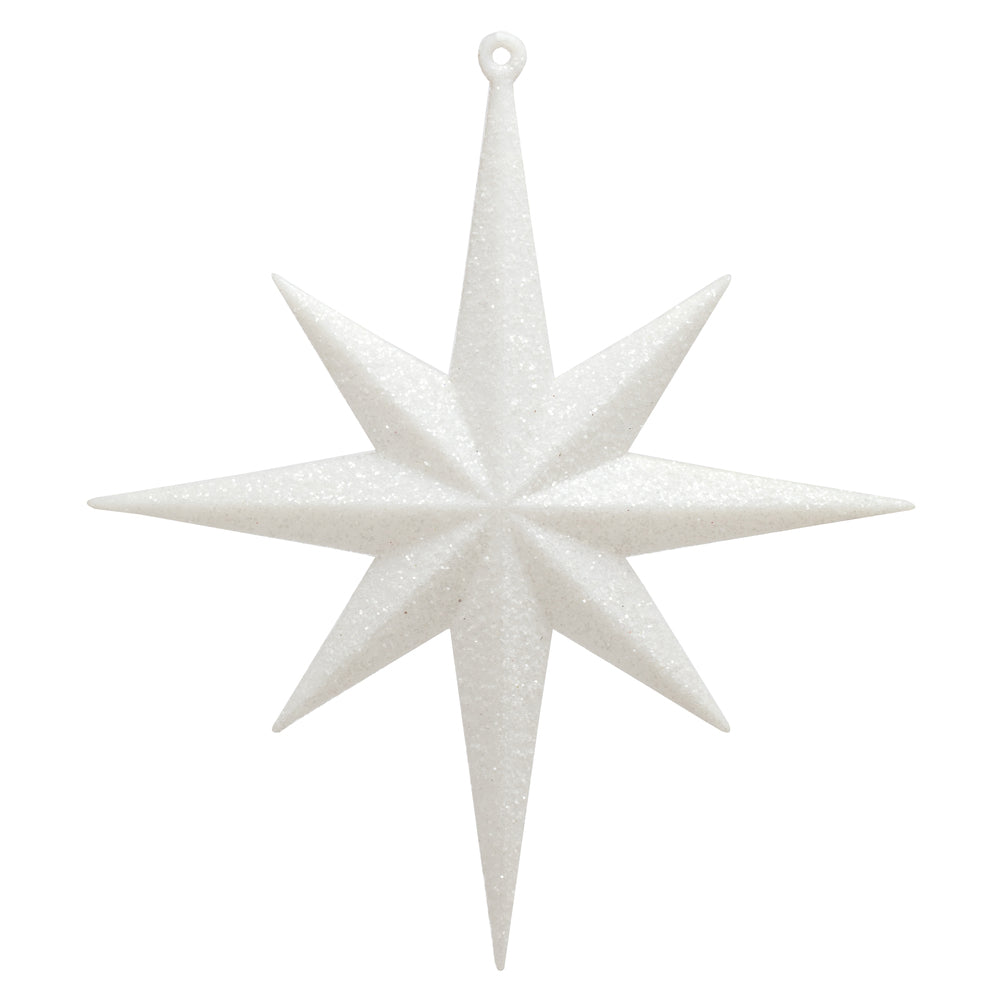 4" Glitter Bethlehem Star Ornament - White - Set of 4 White — view 1