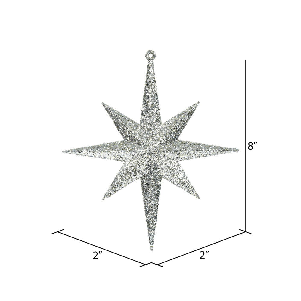 4" Glitter Bethlehem Star Ornament - Champagne - Set of 4 Champagne — view 2