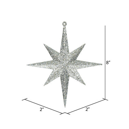 10" Glitter Bethlehem Star Ornament - Champagne - Set of 4 Champagne — view 2