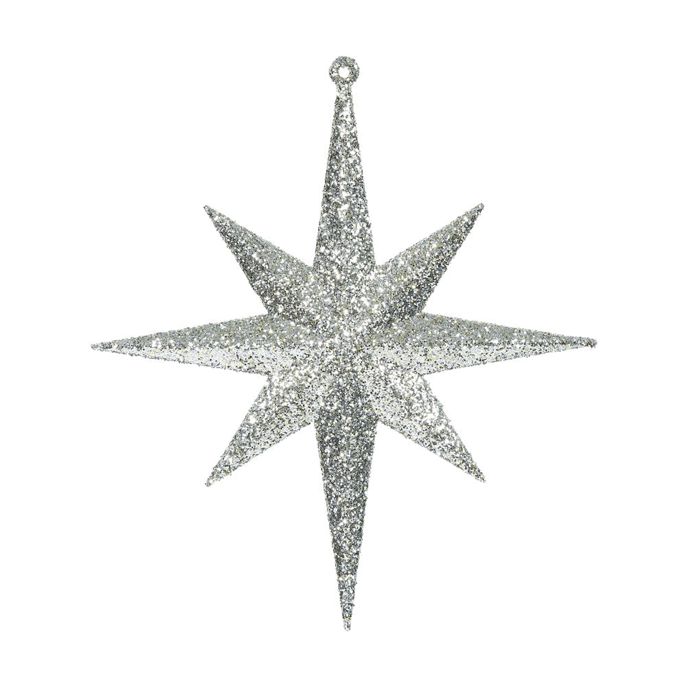 10" Glitter Bethlehem Star Ornament - Champagne - Set of 4 Champagne — view 1