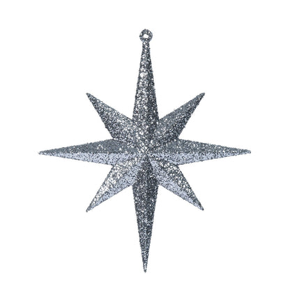 4" Glitter Bethlehem Star Ornament - Pewter - Set of 4 Pewter — view 1
