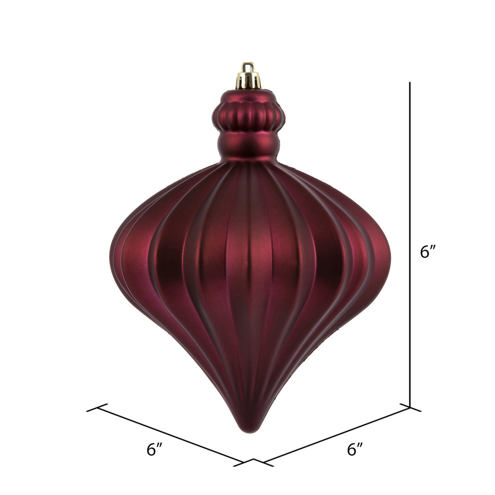 4" Matte Onion Drop Ornament - Berry Red - Set of 4 Berry Red — view 2