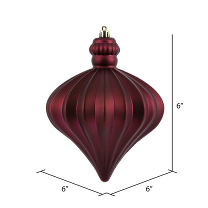 4" Matte Onion Drop Ornament - Berry Red - Set of 4 Berry Red — view 2