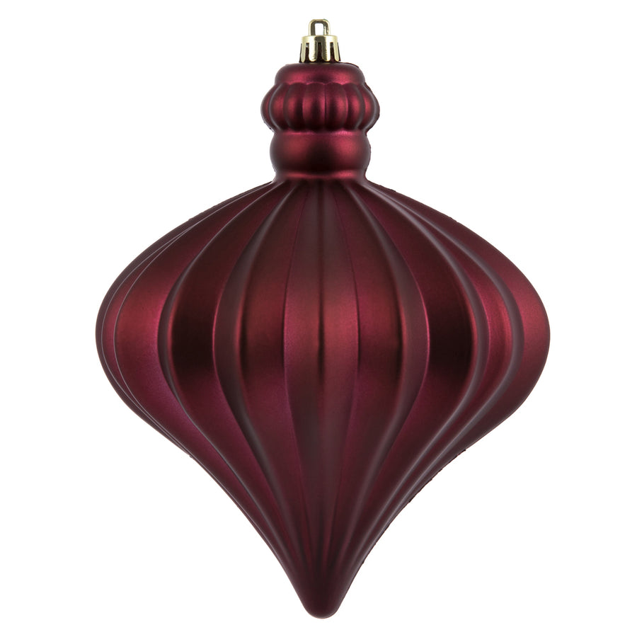 4" Matte Onion Drop Ornament - Berry Red - Set of 4 Berry Red