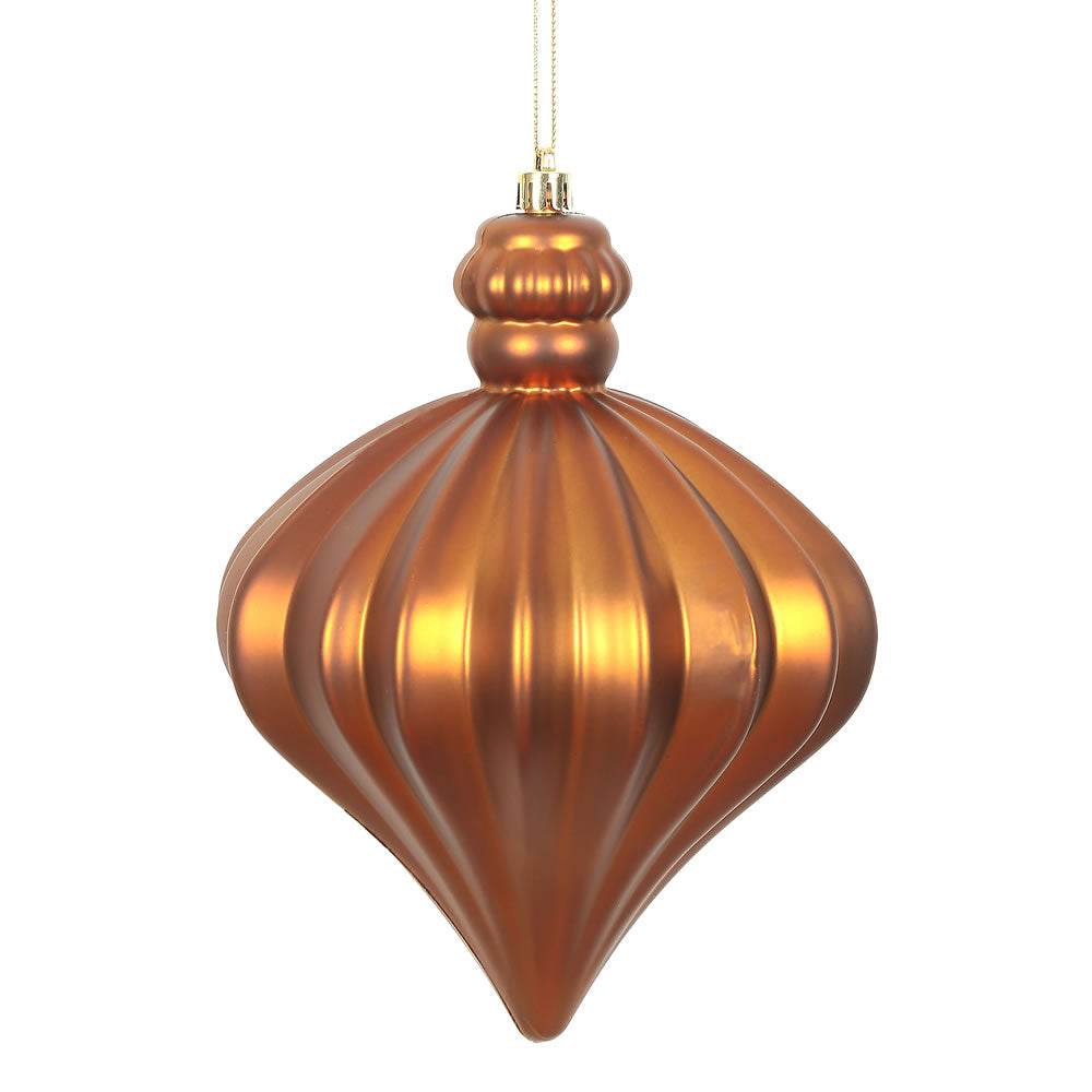 4" Matte Onion Drop Ornament - Copper - Set of 4 Copper — view 1