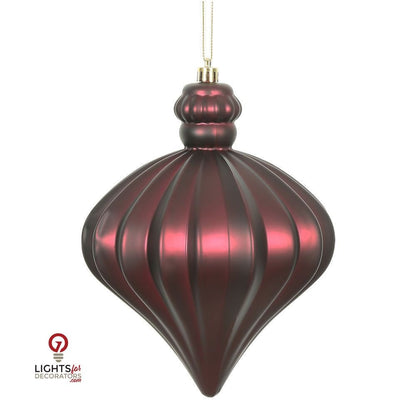 6" Matte Onion Drop Ornament - Single