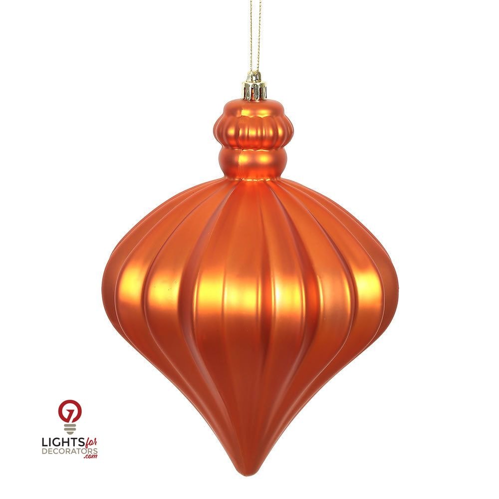 6" Matte Onion Drop Ornament - Single
