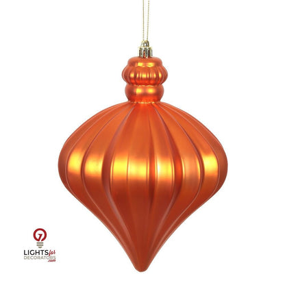 6" Matte Onion Drop Ornament - Single