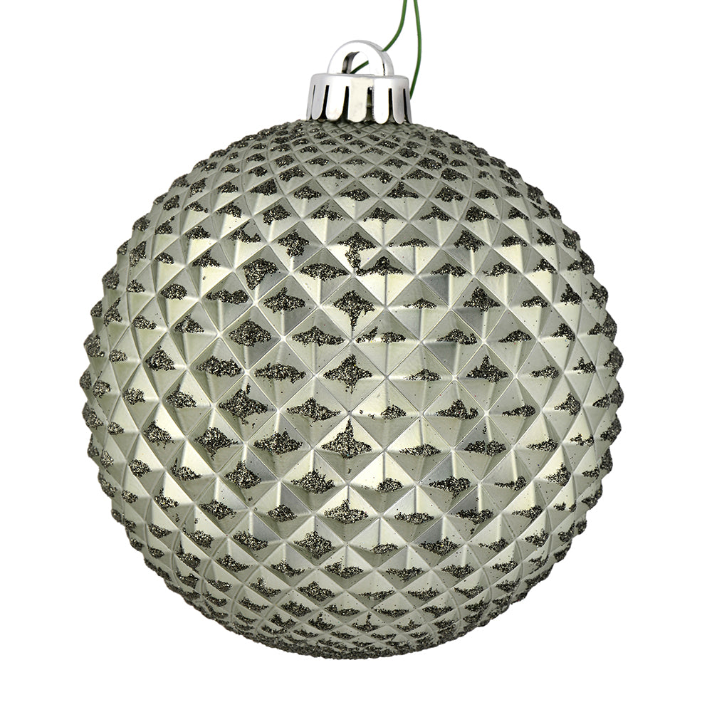 4" Durian Glitter Ball Ornament - Wrought Iron - Set of 4 Wrought Iron — view 1