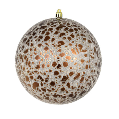 4" Crackle Ball Ornament - Mocha Mocha — view 1