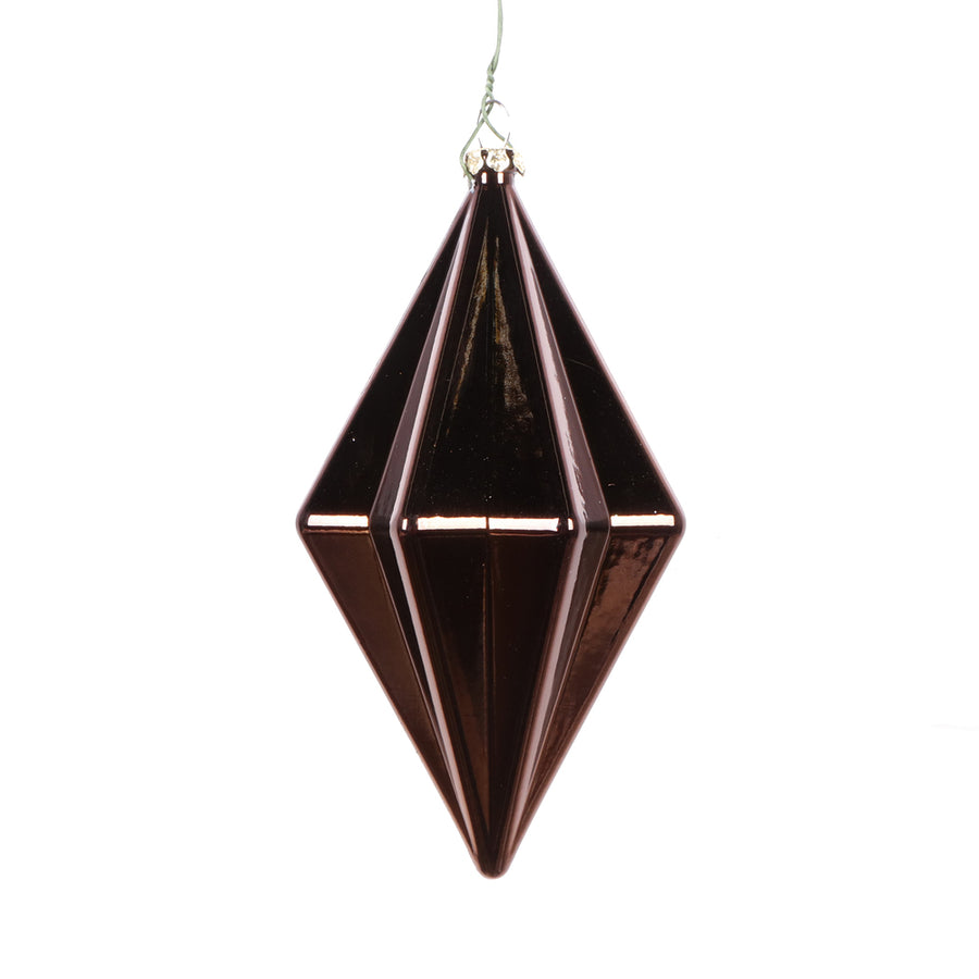 5.5" Shiny Finial Ornament - Mocha - Set of 4 Mocha