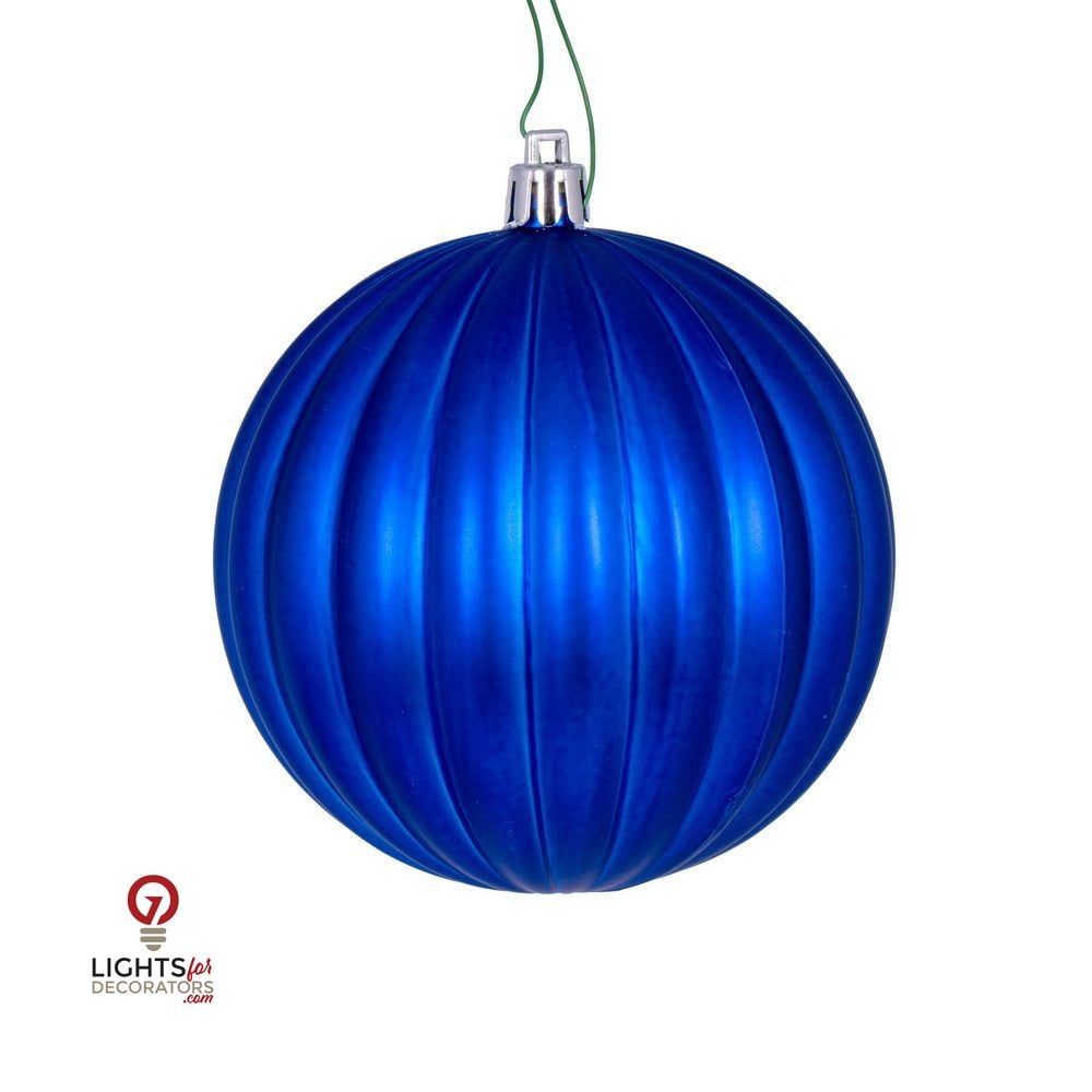 10" Matte Lined Ball Ornament - Set of 6 — view 7