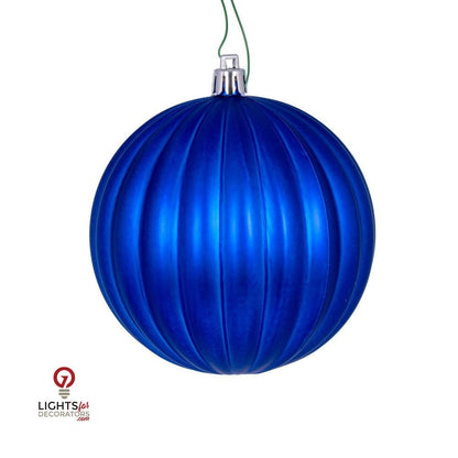 10" Matte Lined Ball Ornament - Set of 6 — view 7