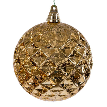 4" Diamond Mercury Ornament - Gold - Set of 2 Gold — view 1