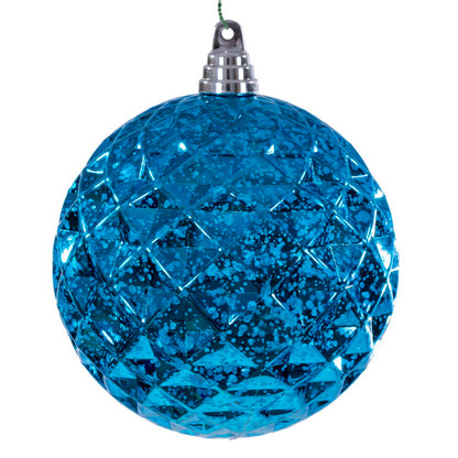 4" Diamond Mercury Ornament - Turquoise - Set of 2 Turquoise — view 1