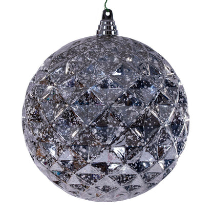 4" Diamond Mercury Ornament - Silver Silver — view 1