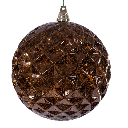 4" Diamond Mercury Ornament - Mocha Mocha — view 1