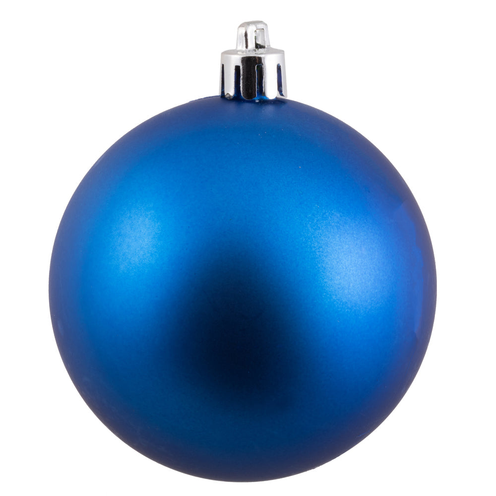 4" Shatterproof Ball Ornament - Blue - Matte - UV Treated 8" (Single)- Matte (UV) — view 3