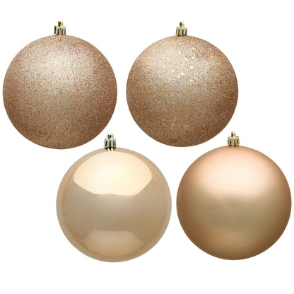 2.75" 4-Finish Shatterproof Ball Ornament Set - Café Latte - Set of 20 Café Latte – Box of 24 — view 3