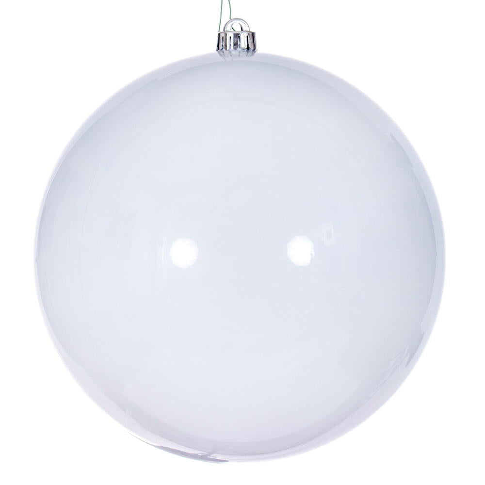 4" UV Treated Ball Ornament - White - Pearl — view 1