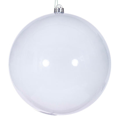4" UV Treated Ball Ornament - White - Pearl — view 1