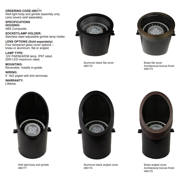 Orson Drop-In Well Light & Cover Options