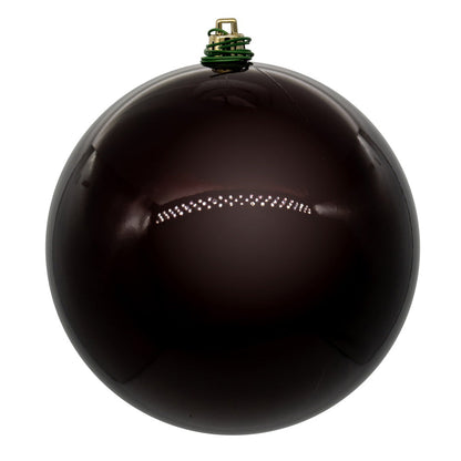 4" Shatterproof Ball Ornament - Burgundy - Glitter 6" (Set of 4)- Pearl (UV) – Bag of 4 — view 2