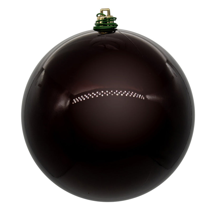 10" Shatterproof Ball Ornament - Burgandy - Pearl - UV Treated