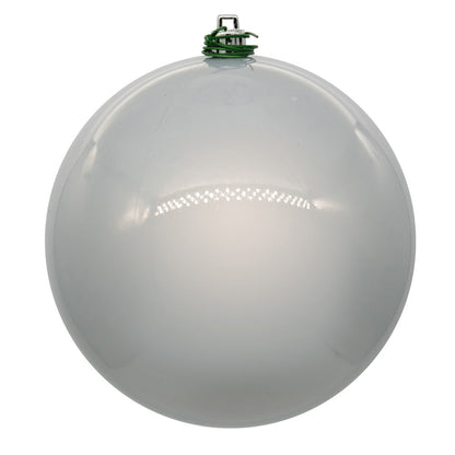 4" Shatterproof Ball Ornament - Silver - Matte - UV Treated - Set of 4 4" (Set of 6)- Pearl (UV) – Bag of 6 — view 2