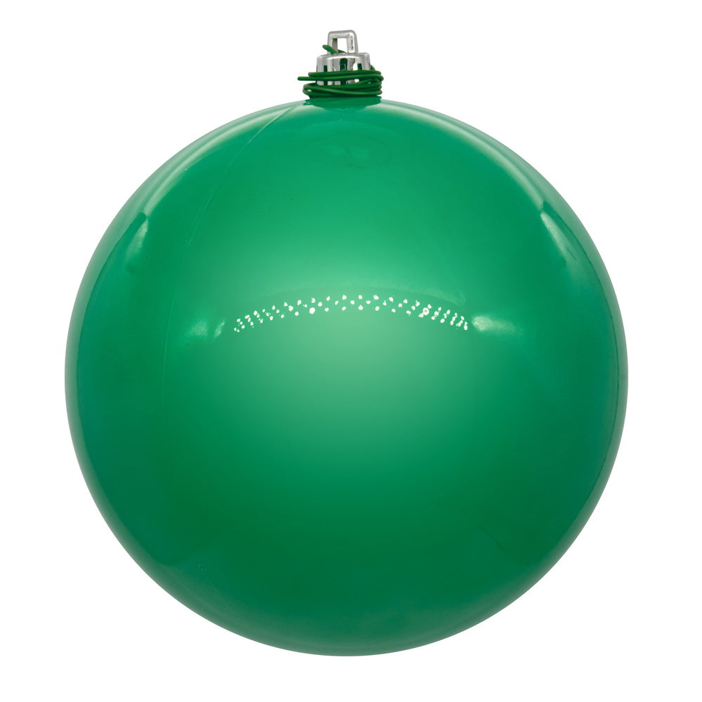 4" Shatterproof Ball Ornament - Teal - Pearl - UV Treated - Set of 6 4" (Set of 6)- Pearl (UV) – Bag of 6 — view 2