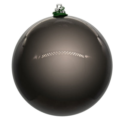 4" Shatterproof Ball Ornament - Gunmetal - Candy - UV Treated - Bag of 6 — view 6