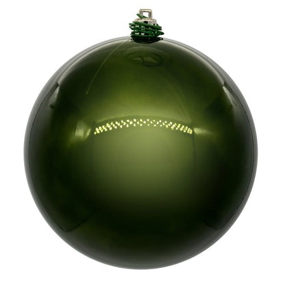 6" Shatterproof Ball Ornament - Juniper Green - Pearl - UV Treated - Bag of 4 6" (Set of 4)- Pearl (UV) — view 1