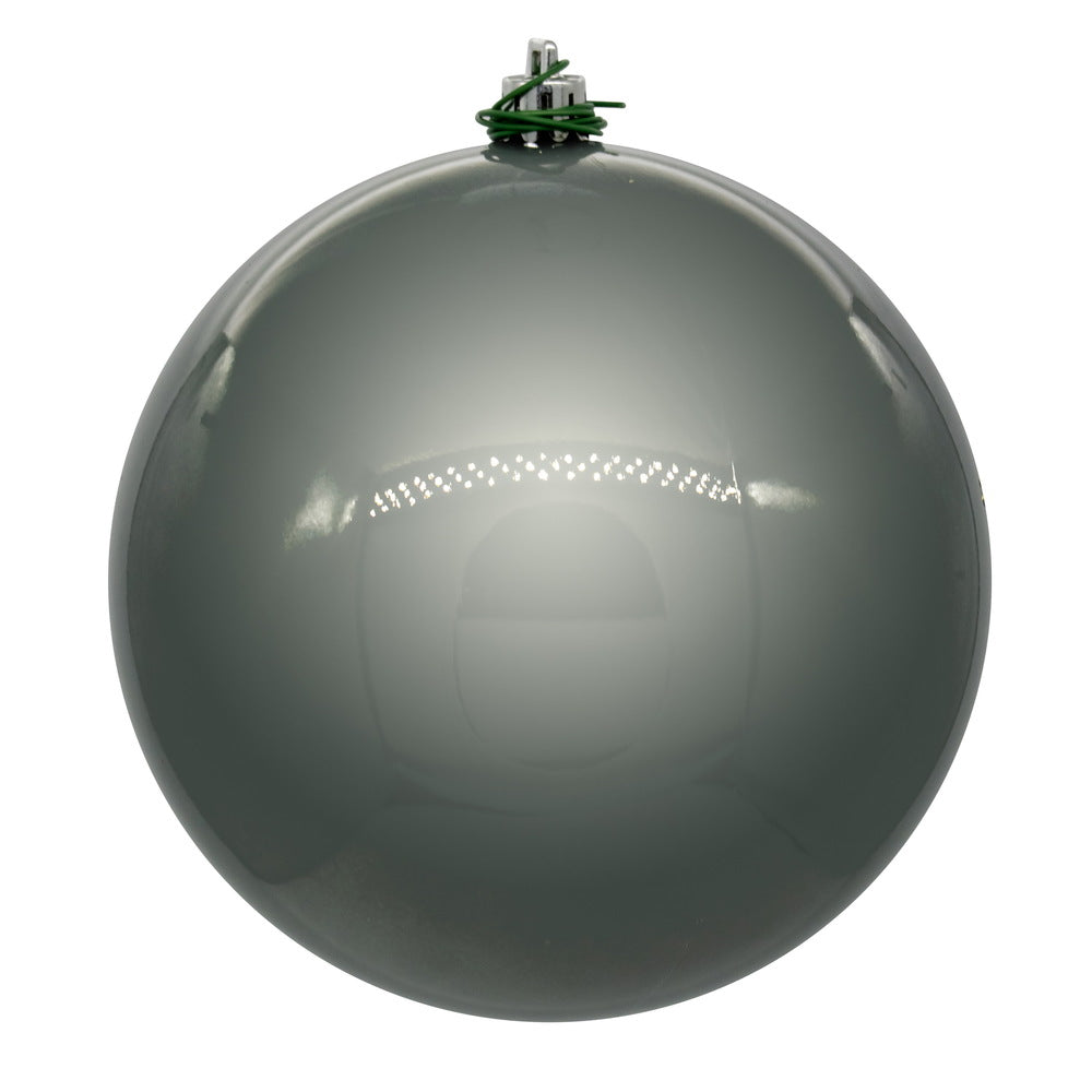 4" Shatterproof Ball Ornament - Pewter - Candy - UV Treated - Bag of 6 — view 6