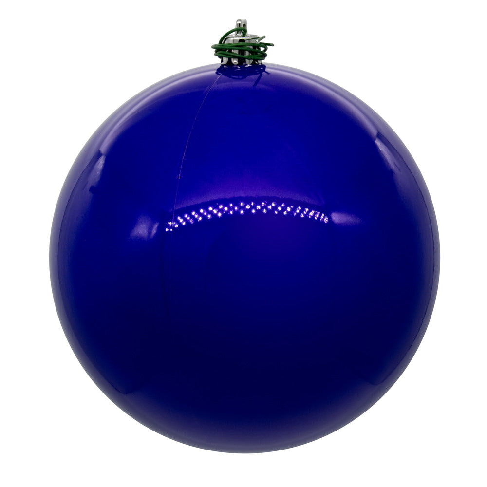 4" Shatterproof Ball Ornament - Purple - Matte - UV Treated 6" (Set of 4)- Pearl (UV) – Bag of 4 — view 1