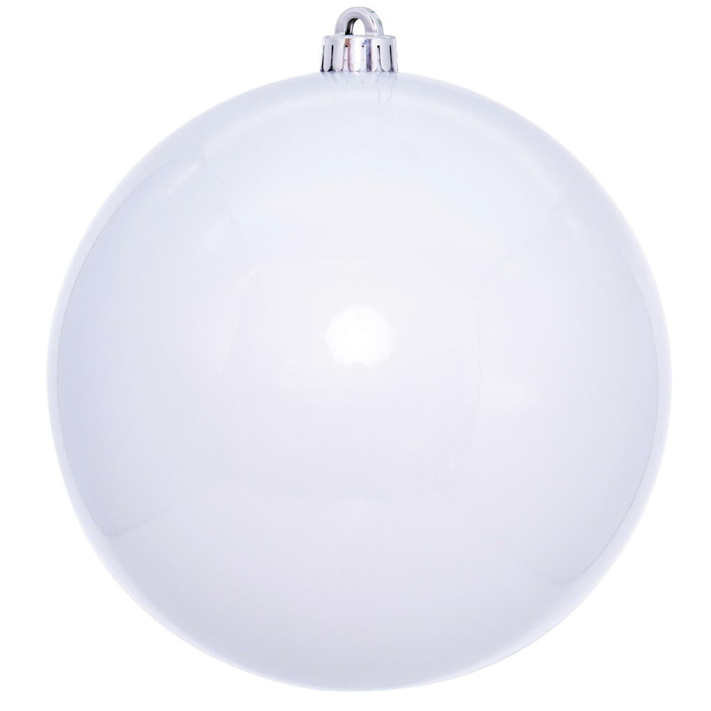 4" UV Treated Ball Ornament - White - Pearl Pearl (UV) — view 1