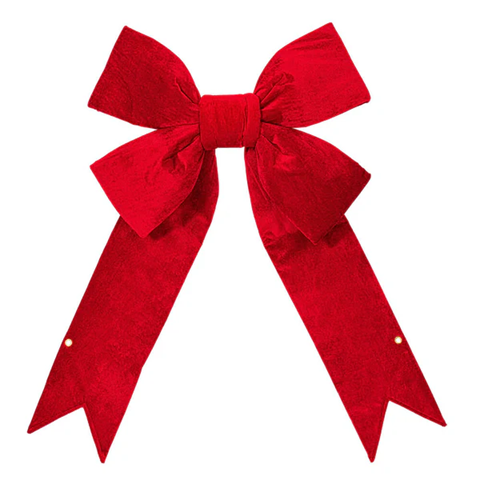 Premium Velvet Structural Christmas Bow - Outdoor UV Treated (15" and 18")