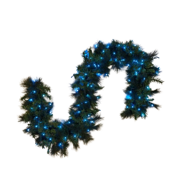 9' Deluxe Oregon Garland - RGBWW