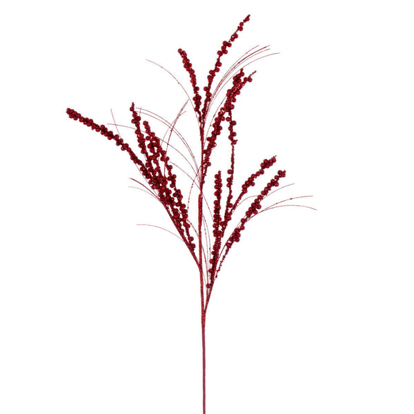 36" Berry Twig Glitter Spray - Set of 6