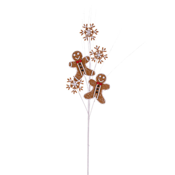 29" Gingerbread/Snowflake Spray - Set of 6
