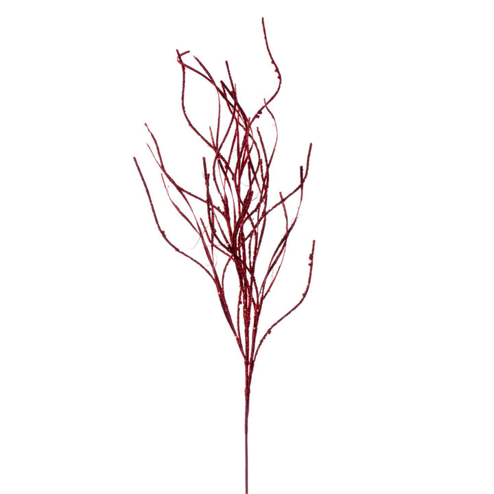 Enhance your decor with the 40" Berry Wavy Glitter Spray - Set of 4, perfect for festive arrangements.