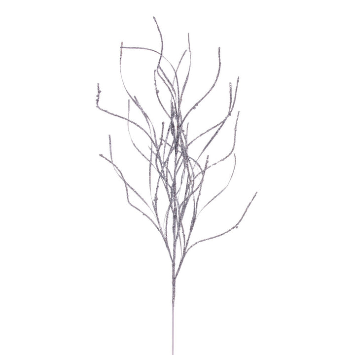 40" Berry Wavy Glitter Spray - Set of 4 adds shimmering elegance to floral arrangements and home decor.