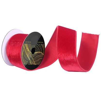 Red Velvet Dupion Ribbon